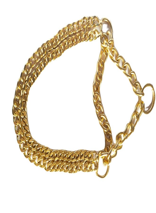 Pups&Pets Pet Fancy Choke Chain Collar Diamond Cut, Dog Choke Chain Martingale Collar Grinded - 24 Inch for Large Dog Neckless (Gold Color, 2 Layer Choke Chain) - Image 4